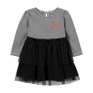 Girls Carter's Halloween Tutu Jersey Dress 9M BOO!